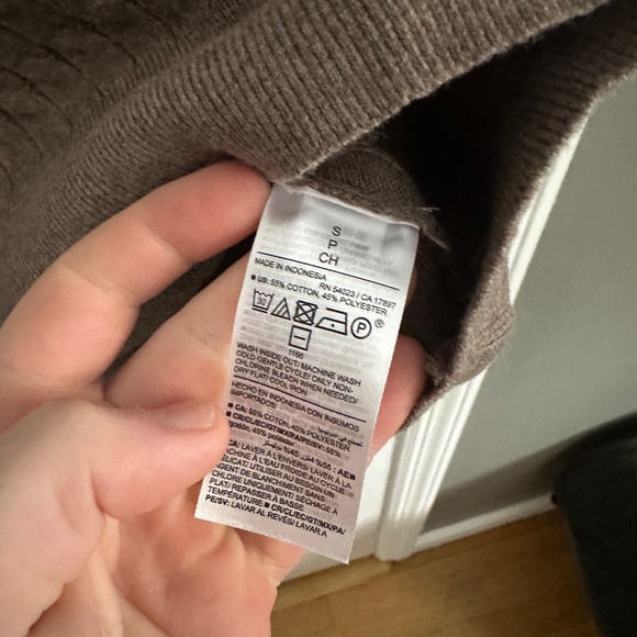 NWT Old Navy Tunic crewneck sweater in brown/taupe Women's small (005) - Picture 4 of 6